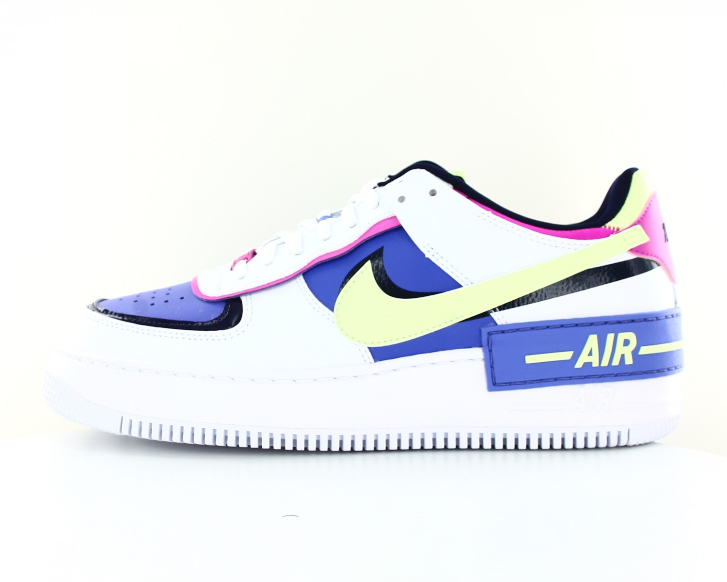 Nike Air force 1 shadow Blanc vert violet rose